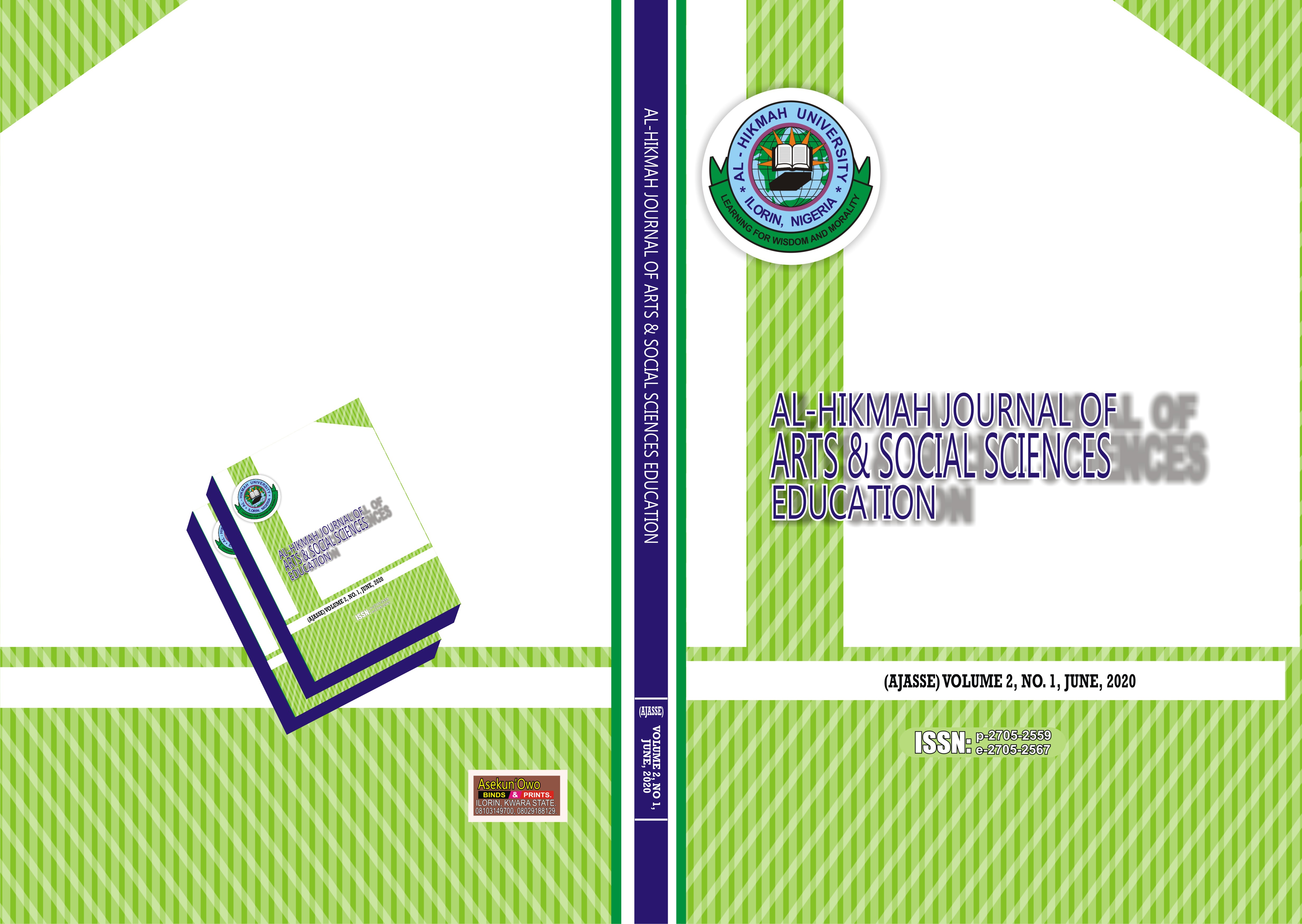Al-Hikmah Journal of Arts and Social Sciences Education (AJASSE) 