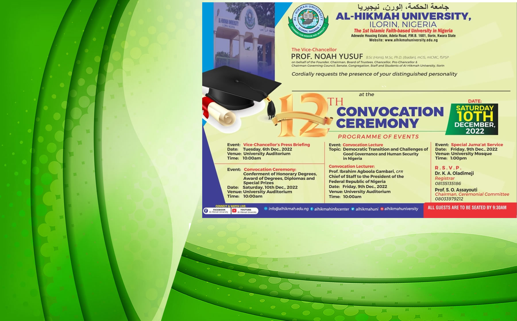 Al-Hikmah University, Ilorin – Learning for Wisdom and Morality ...